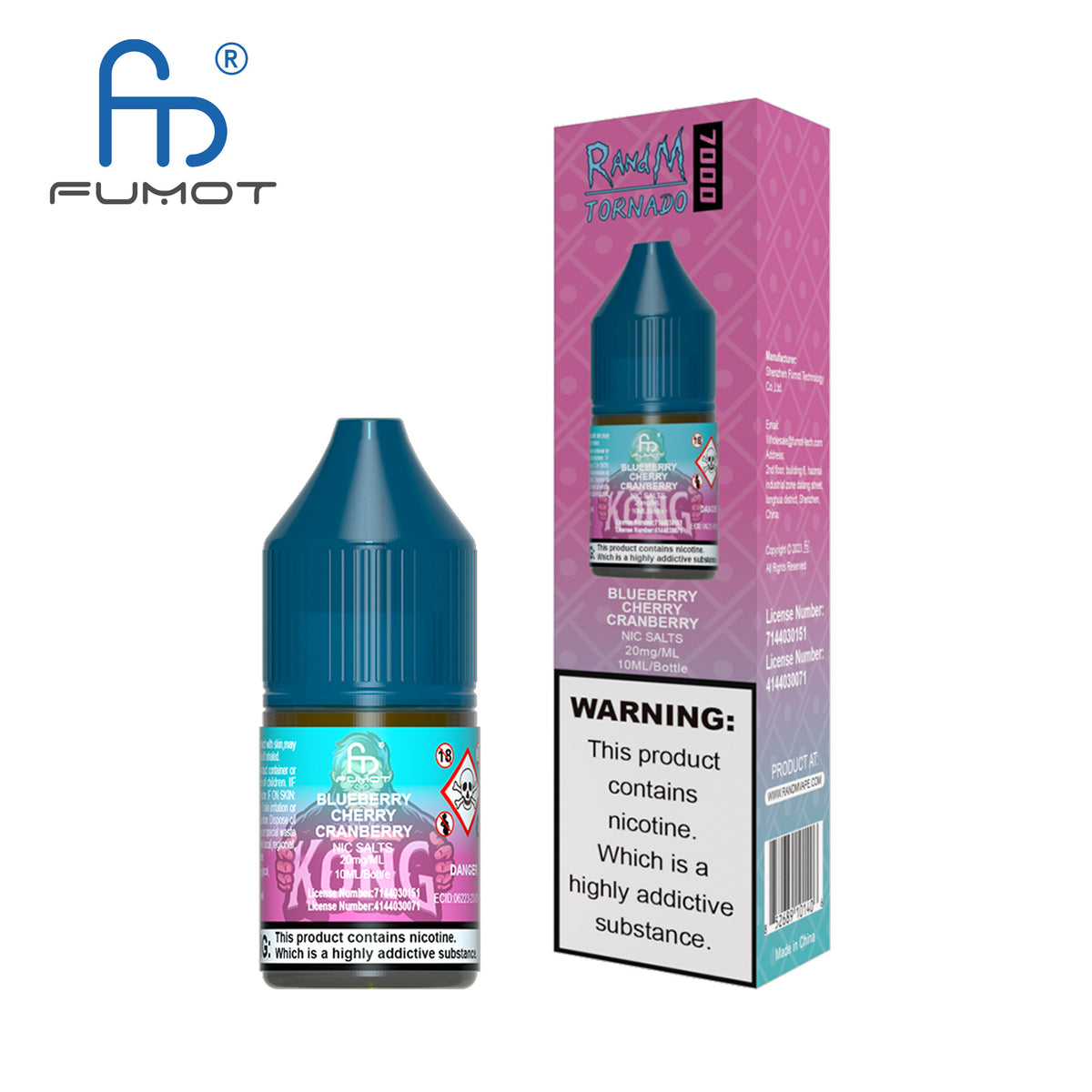 Fumot RandM (Tornado) 7000 (10mg) Nic Salt 10ml