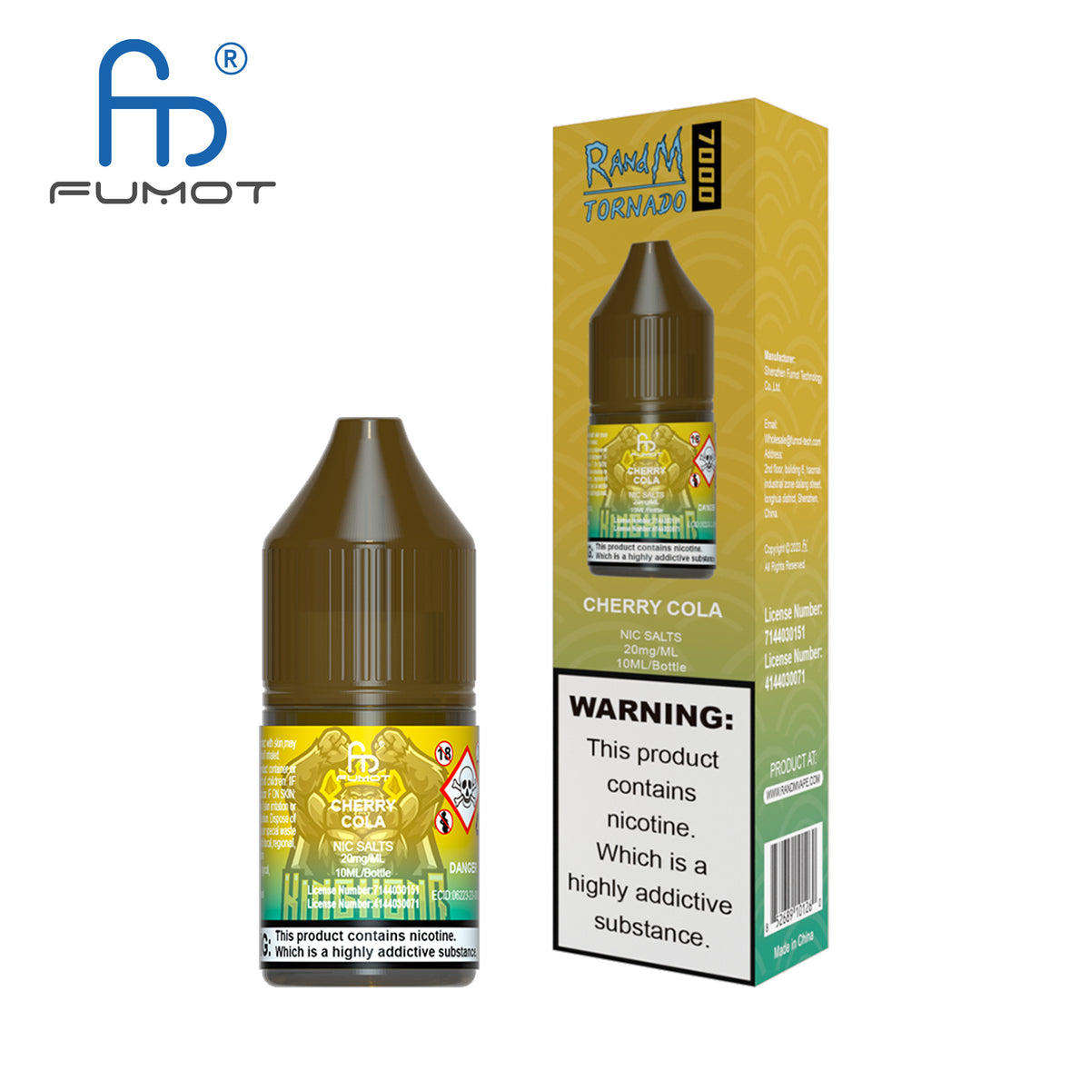 Fumot RandM (Tornado) 7000 (20mg) Nic Salt 10ml
