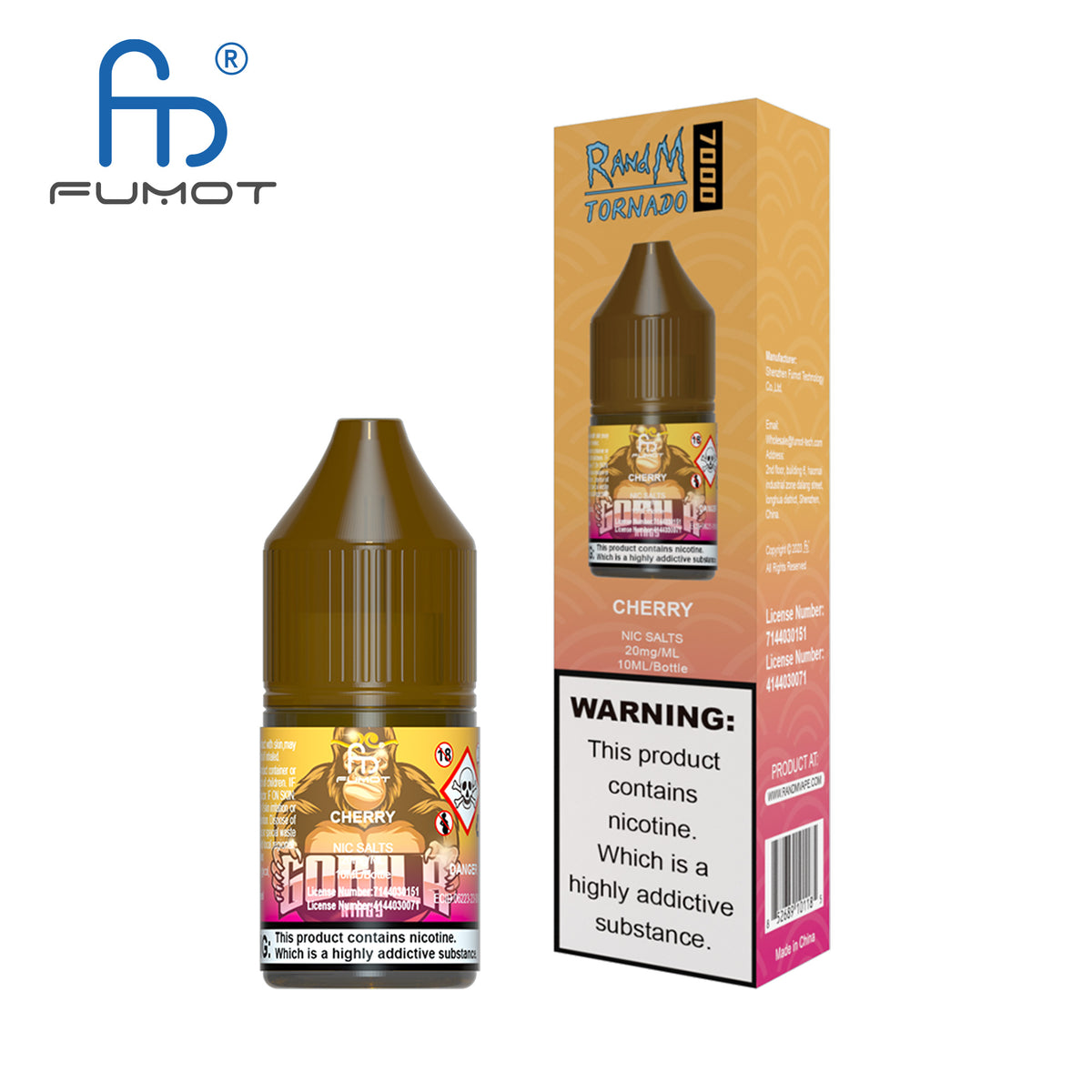 Fumot RandM (Tornado) 7000 (20mg) Nic Salt 10ml