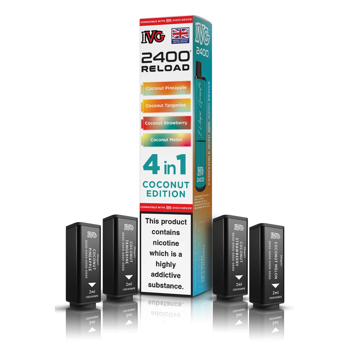 IVG 2400 4 In 1 Coconut Edition Reload Pods
