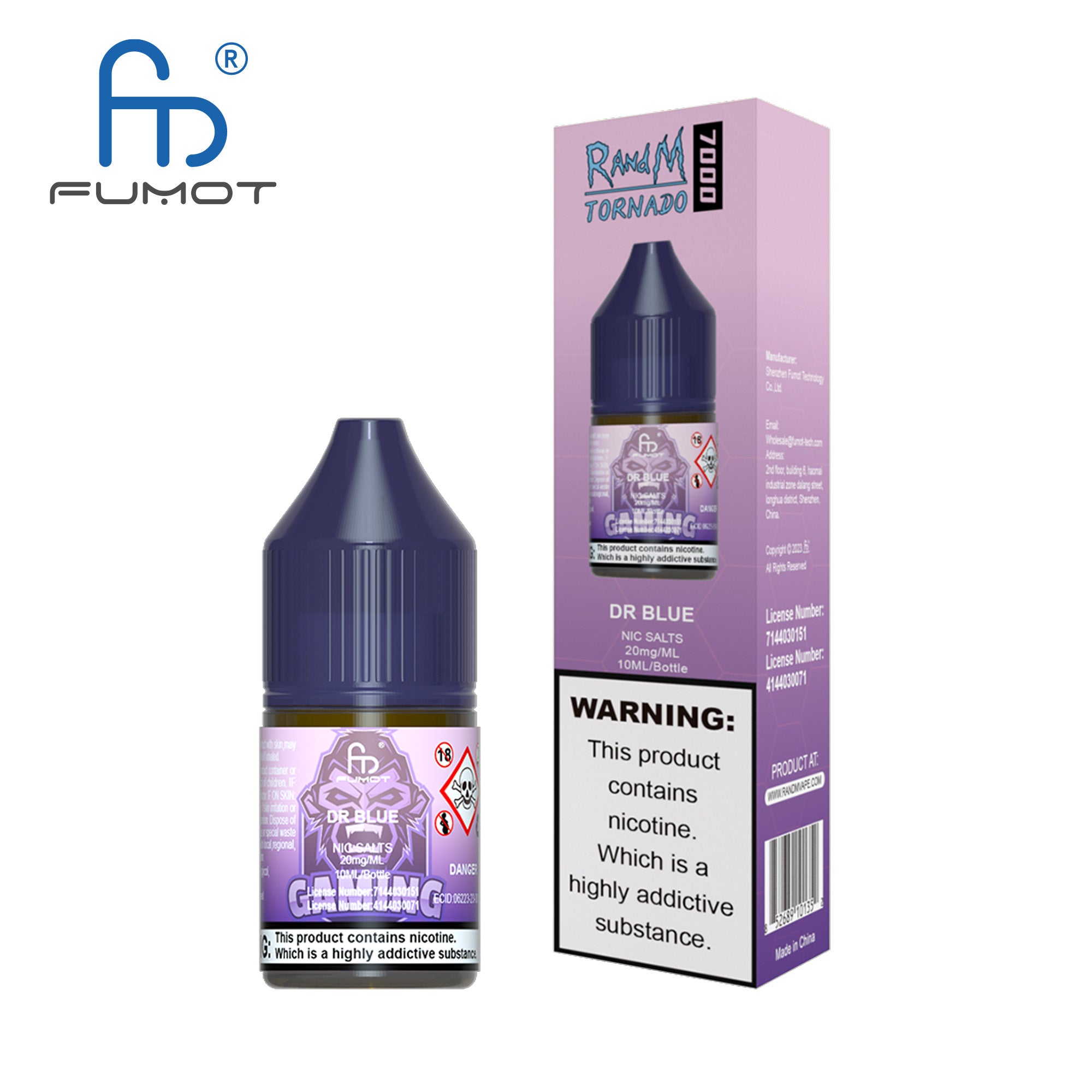 Fumot RandM (Tornado) 7000 (10mg) Nic Salt 10ml