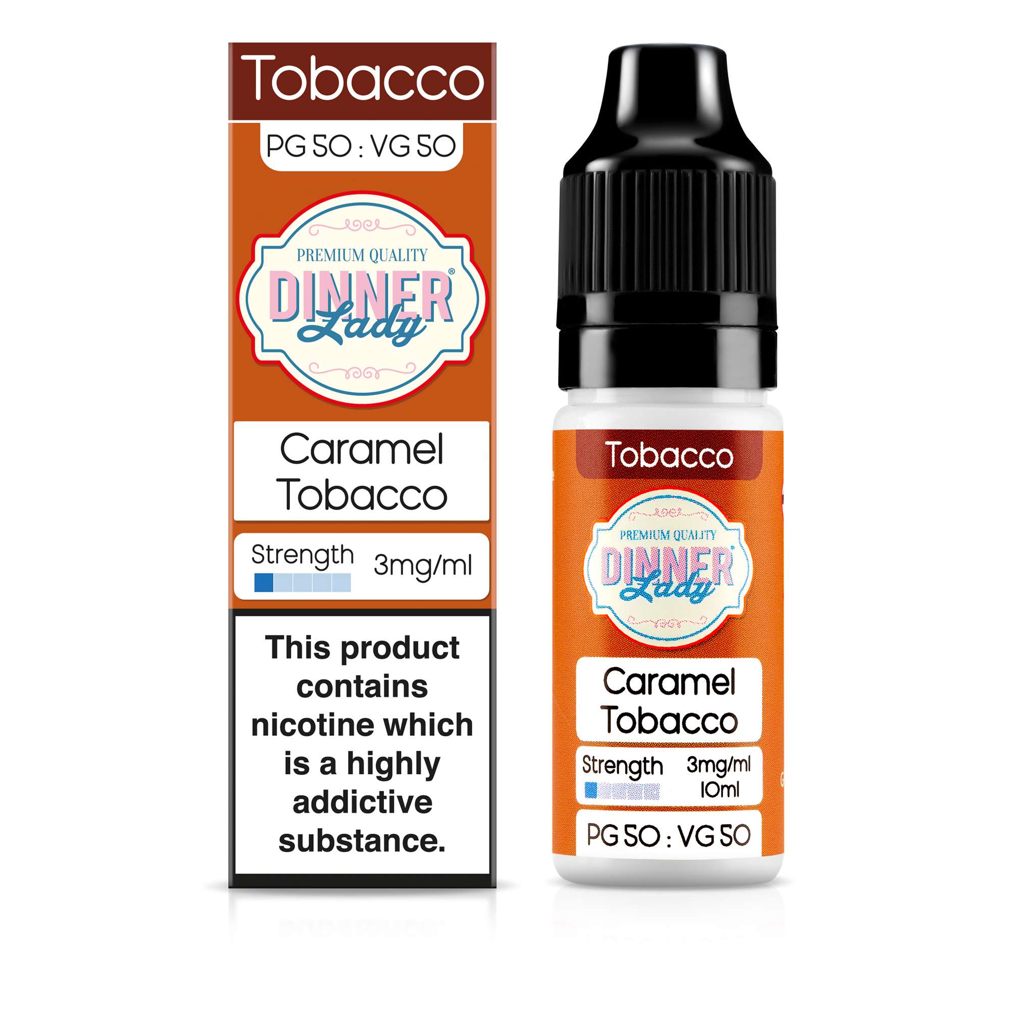 DINNER LADY TOBACCO 50/50 CARAMEL TOBACCO 10ML