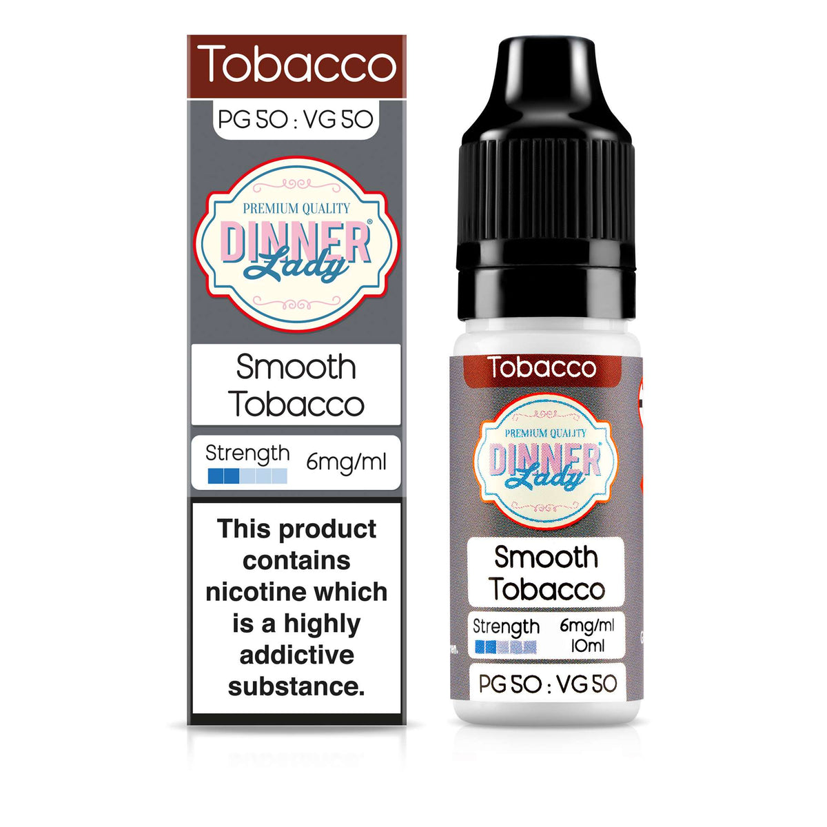 DINNER LADY TOBACCO 50/50 SMOOTH TOBACCO 10ML