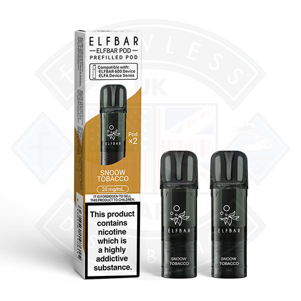 ELF BAR 600 PREFILLED POD 2ML 20MG - Snoow Tobacco
