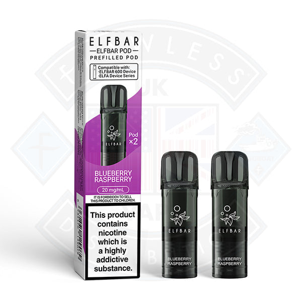 ELF BAR 600 PREFILLED POD 2ML 20MG - Blueberry Raspberry