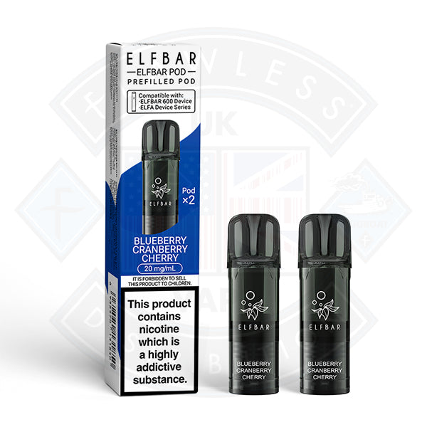 ELF BAR 600 PREFILLED POD 2ML 20MG - Blueberry Cranberry Cherry