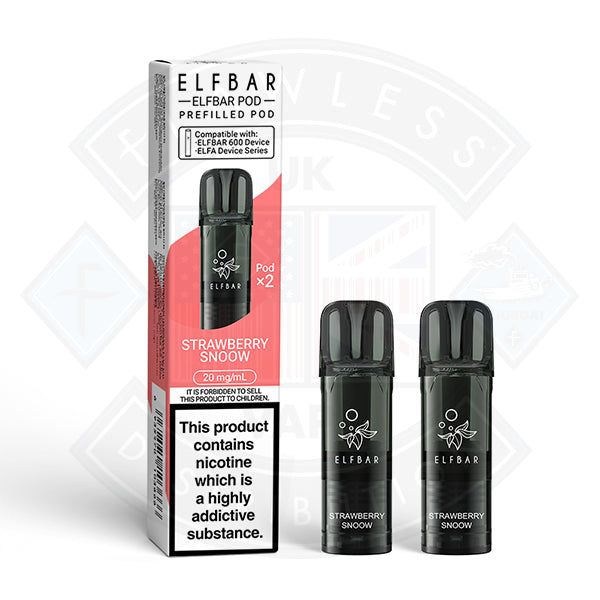 ELF BAR 600 PREFILLED POD 2ML 20MG - Strawberry Snoow