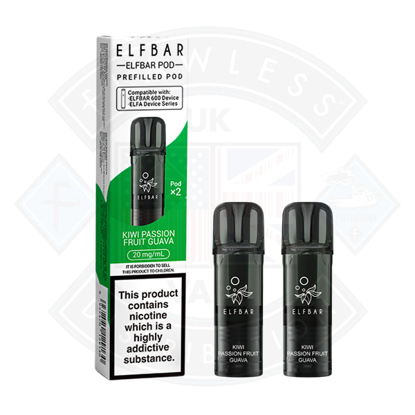 ELF BAR 600 PREFILLED POD 2ML 20MG - Kiwi Passion Fruit Guava