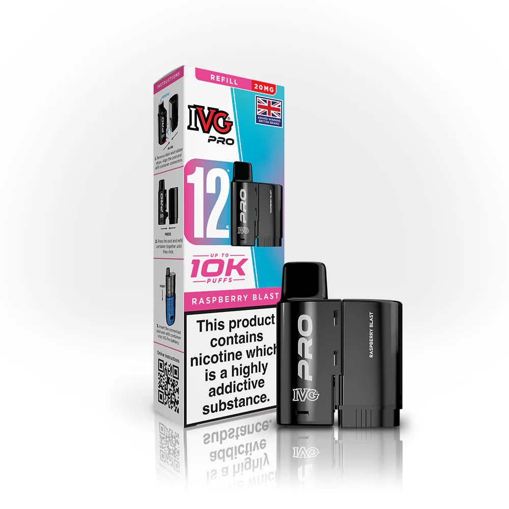 IVG PRO 12 Raspberry Blast Refill Pod
