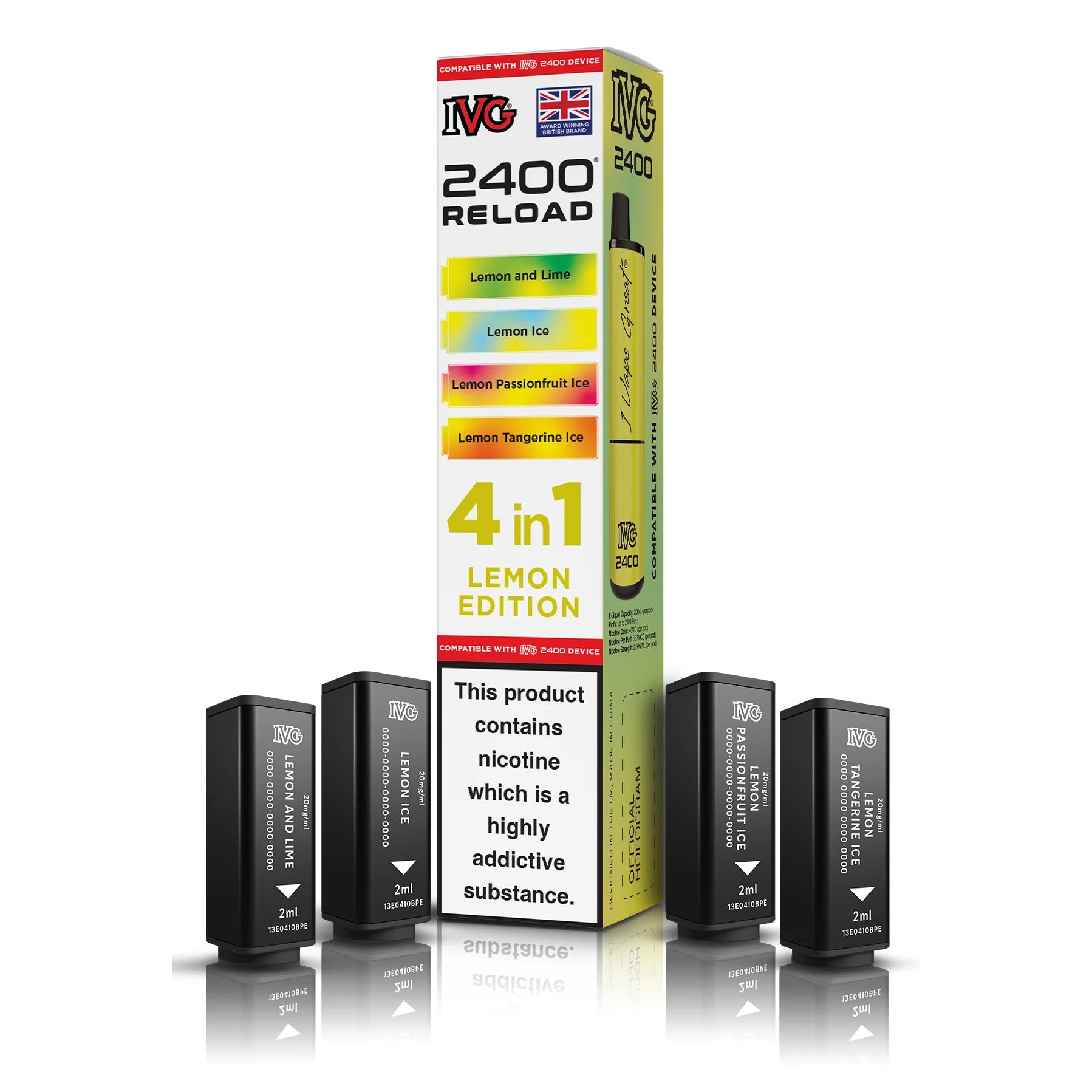 IVG 2400 4 In 1 Lemon Edition Reload Pods