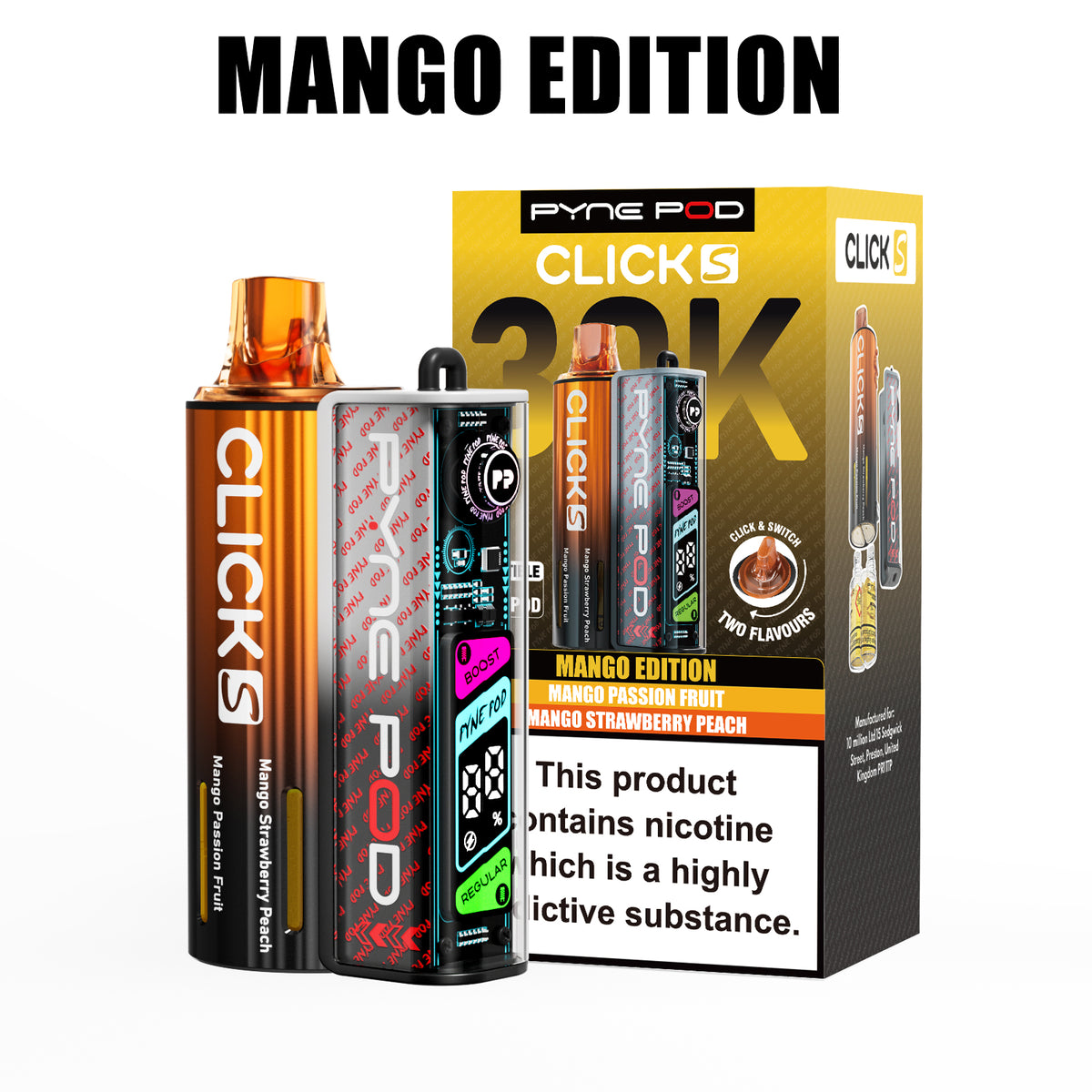 Pyne Pod Click S 30K Prefilled Vape Kit