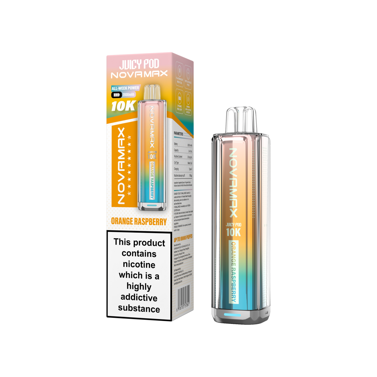 Juicy Pod NOVAMAX 10K Prefilled Vape Kit