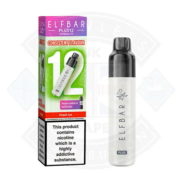 ELFBAR PLUS 12 PREFILLED VAPE KIT - Peach Ice