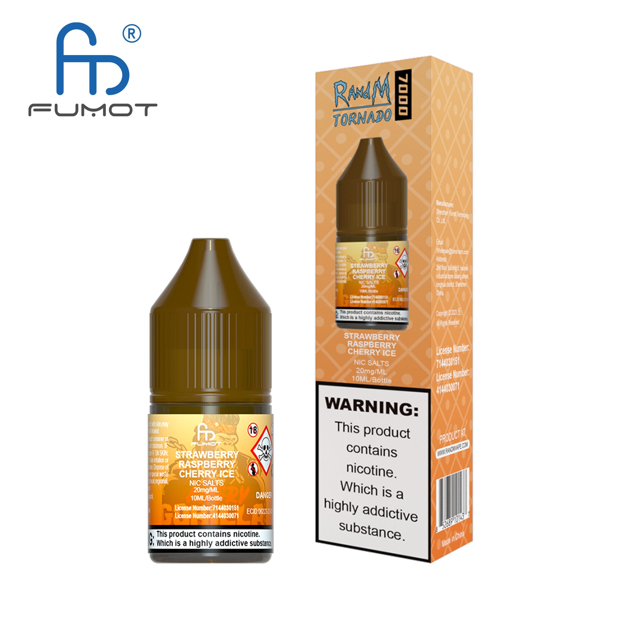 Fumot RandM (Tornado) 7000 (20mg) Nic Salt 10ml