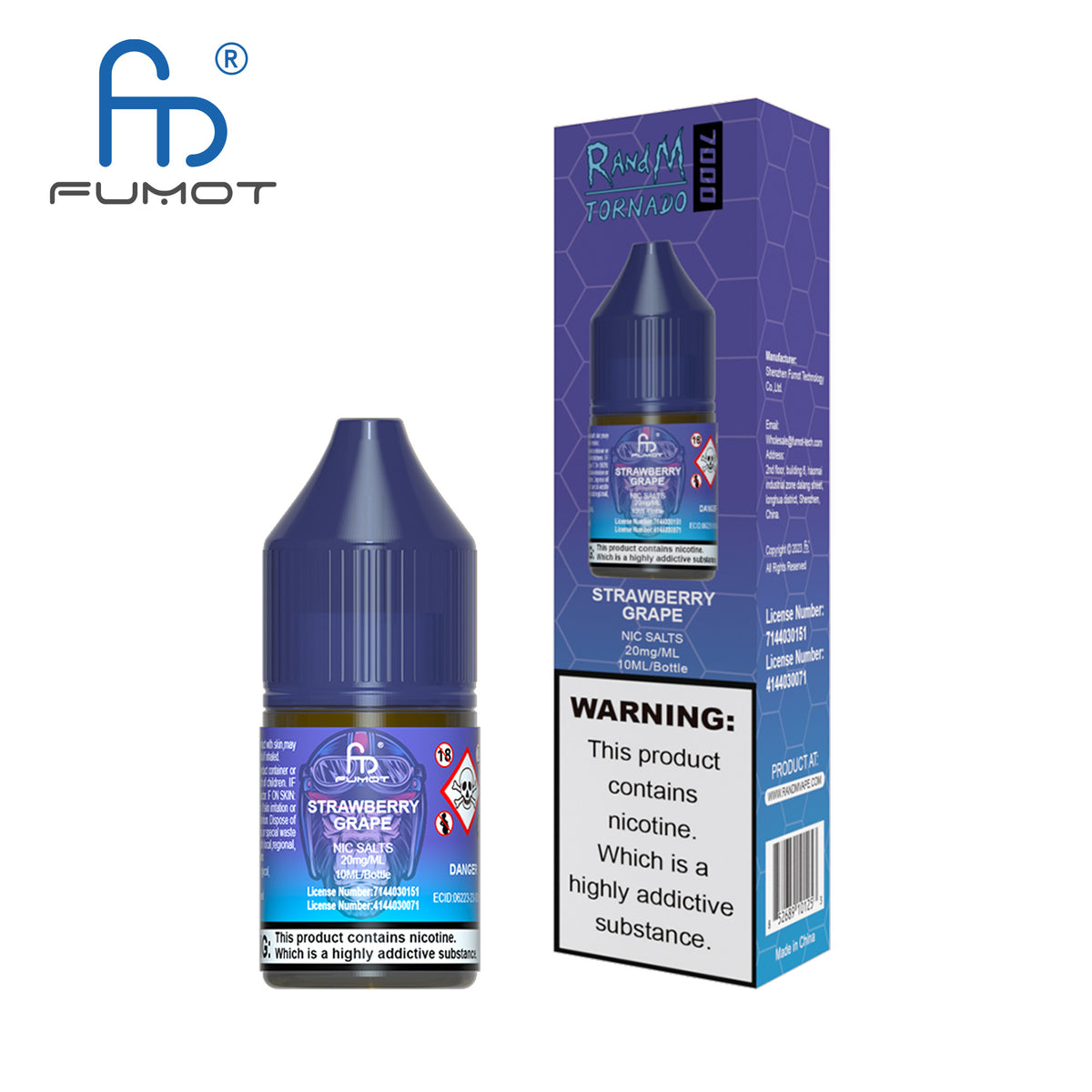 Fumot RandM (Tornado) 7000 (20mg) Nic Salt 10ml