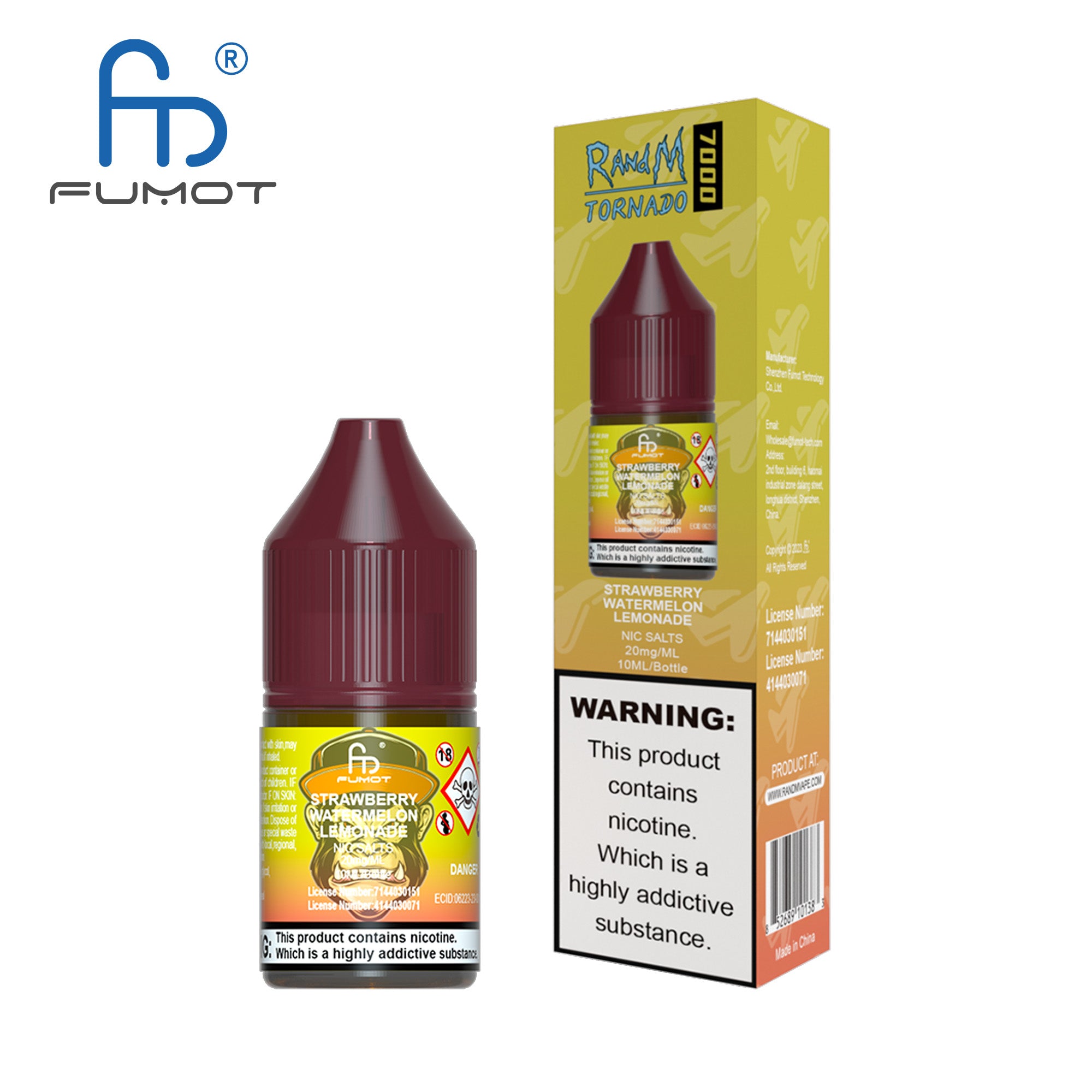 Fumot RandM (Tornado) 7000 (20mg) Nic Salt 10ml