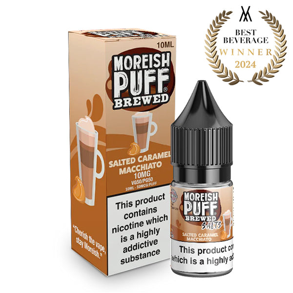 Moreish Puff Brewed Nic Salt Salted Caramel Macchiato 10ml
