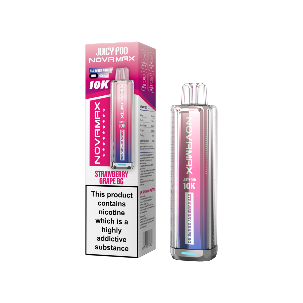 Juicy Pod NOVAMAX 10K Prefilled Vape Kit