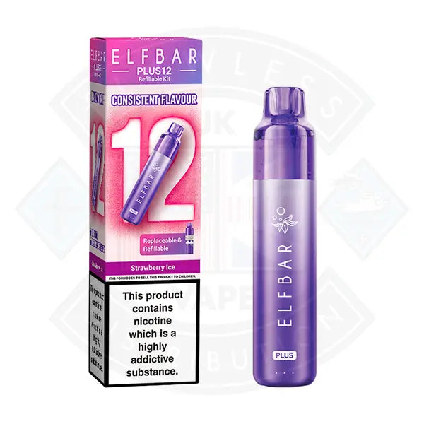ELFBAR PLUS 12 PREFILLED VAPE KIT - Strawberry Ice