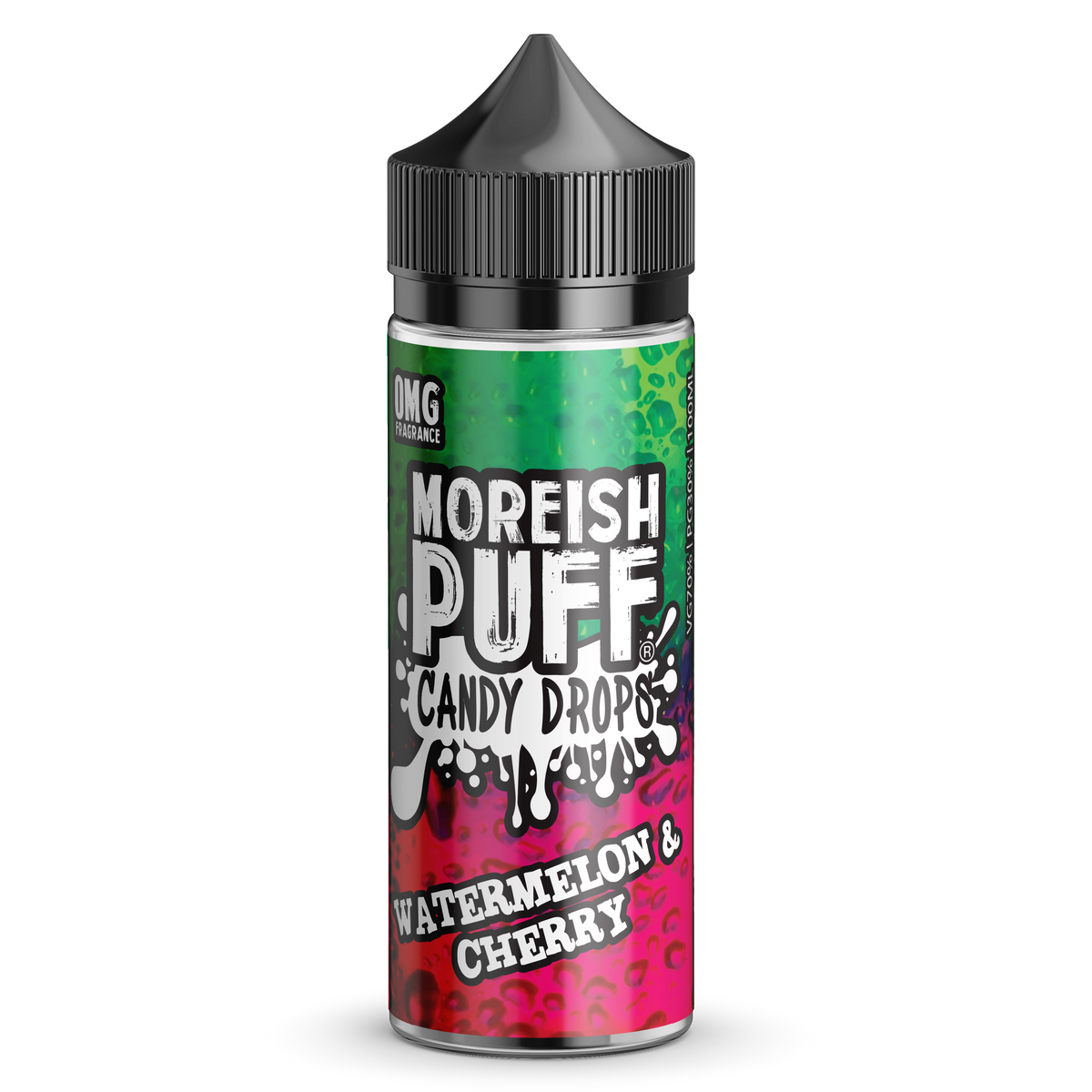 Moreish Puff Candy Drops Watermelon & Cherry 0mg 100ml Shortfill E-liquid