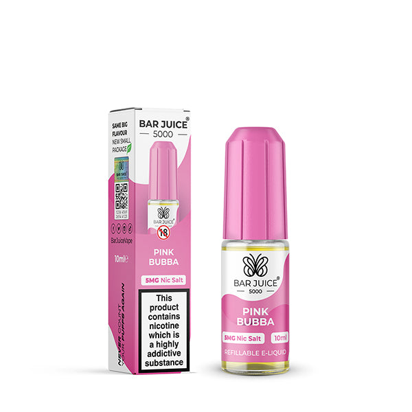 Bar Juice 5000 5mg Nic Salt 10ml, Pink Bubba Vape Auraa UK