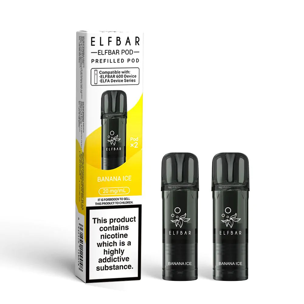 Elfbar 600 Prefilled Pods - 2PK-Banana Ice