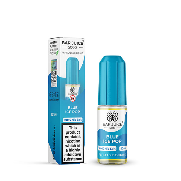 Bar Juice 5000 10mg Nic Salt 10ml, Bule Ice Pop Flavour, Vape Auraa UK
