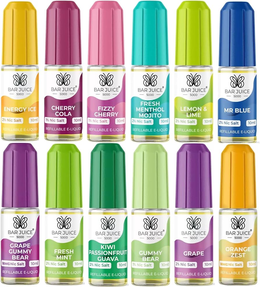 Bar Juice 5000 10mg Nic Salt 10ml, Multi Flavour, Vape Auraa UK