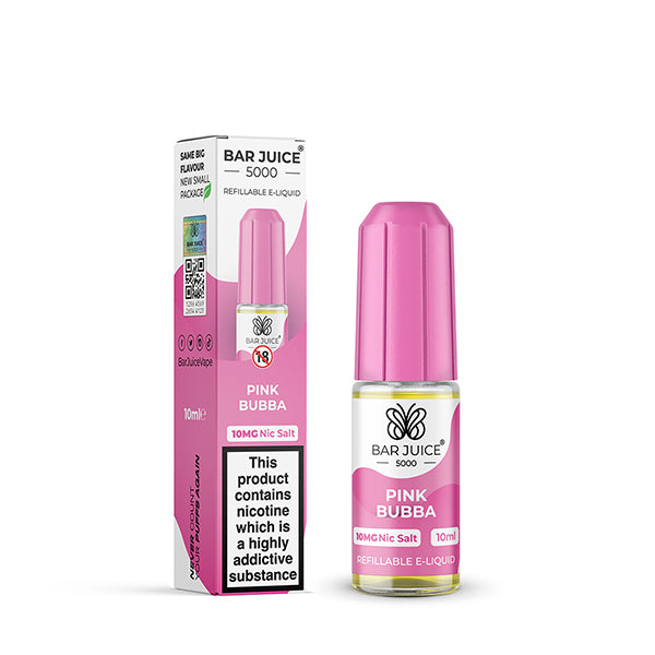 Bar Juice 5000 10mg Nic Salt 10ml, Pink Bubba Flavour, Vape Auraa UK