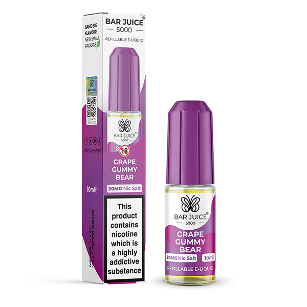 Bar Juice 5000 20mg Nic Salt 10ml, Gape Gummy Bear Flavours, Vape Auraa UK