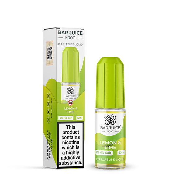 Bar Juice 5000 20mg Nic Salt 10ml, Lemon And Lime Flavour, Vape Auraa UK