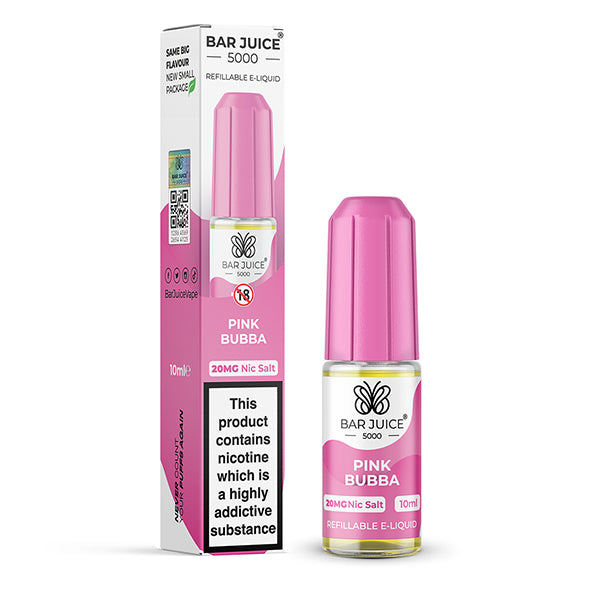 Bar Juice 5000 20mg Nic Salt 10ml, Pink Bubba Flavours, Vape Auraa UK