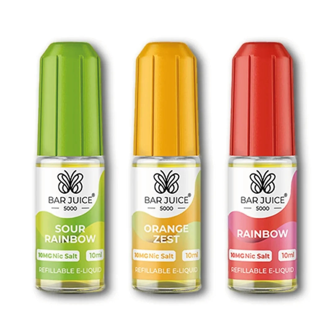 Bar Juice 5000 5mg Nic Salt 10ml, Three Flavours Vape Auraa UK