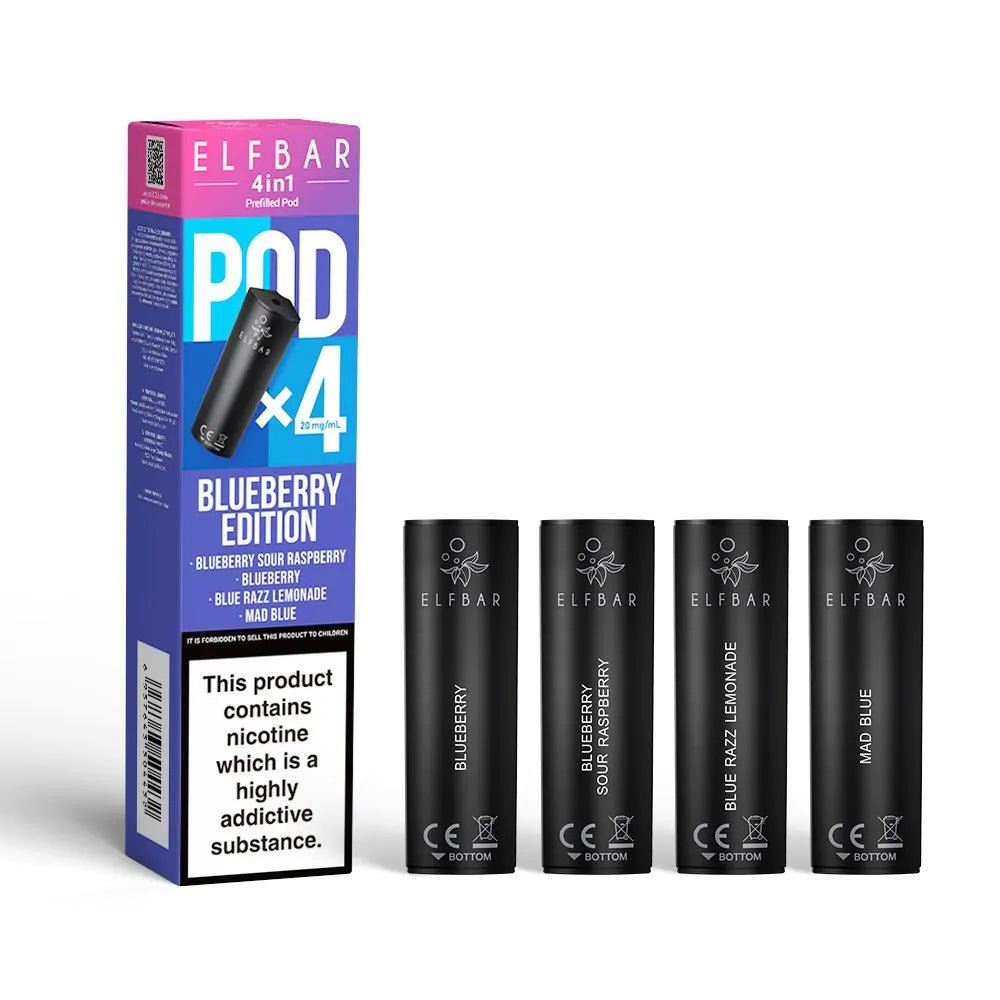 ELFBAR 4-in-1 Prefilled Pods - 4PK-Blueberry Edition
