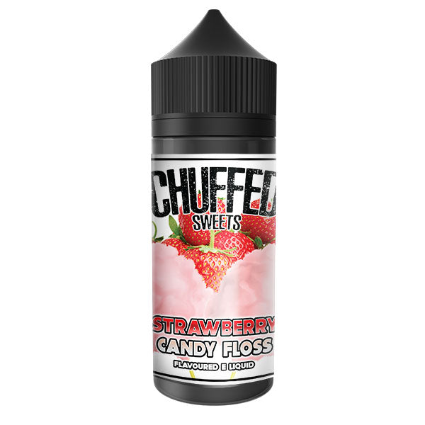 Chuffed Sweets - Strawberry Candy Floss 0mg 100ml Shortfill E-Liquid, Vape Auraa UK