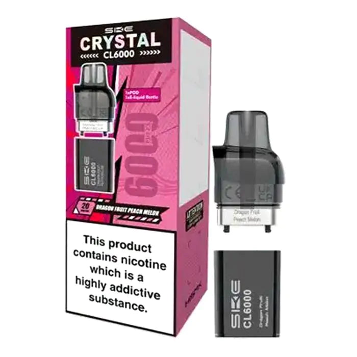 SKE Crystal CL6000 Prefilled Pod - Dragonfruit Peach Melon