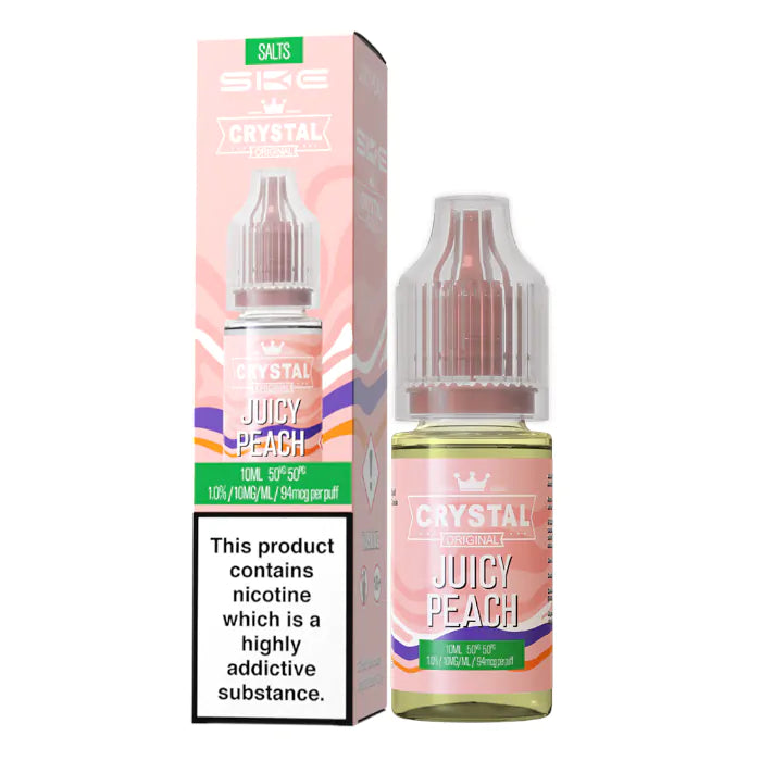 Crystal Nic Salts - Juicy Peach - 10ml E-liquid