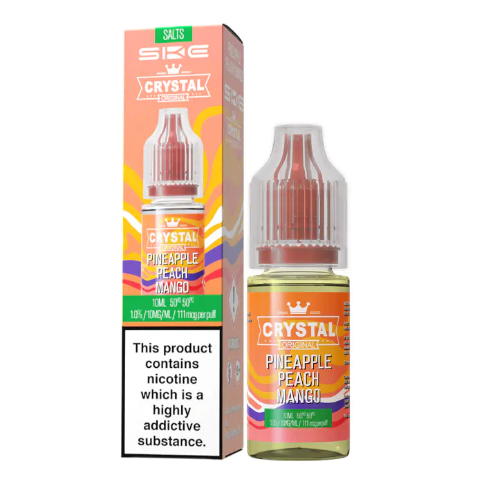 Crystal Nic Salts - Pineapple Peach Mango - 10ml E-liquid