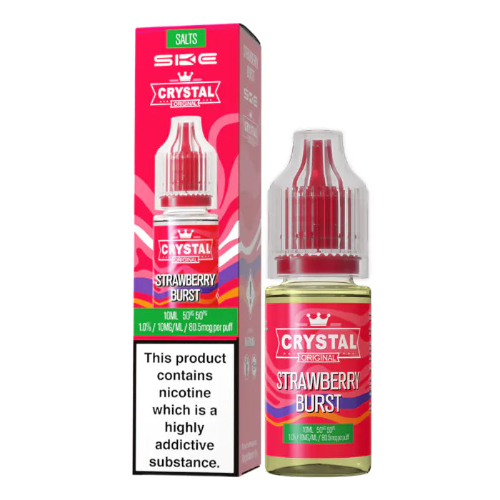 Crystal Nic Salts - Strawberry Burst - 10ml E-liquid