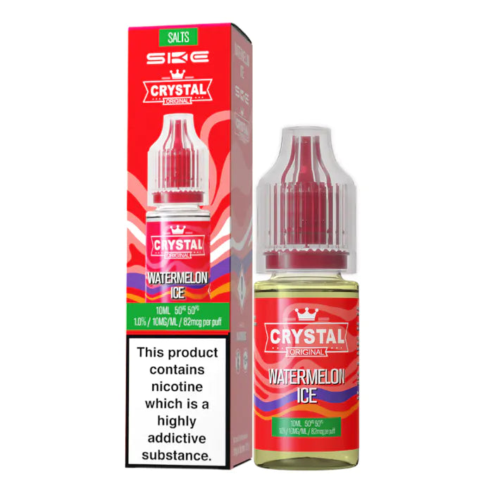 Crystal Nic Salts - Watermelon Ice - 10ml E-liquid