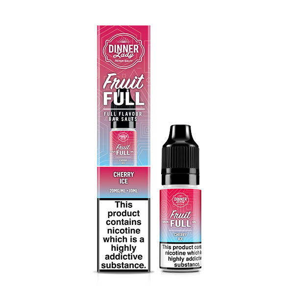 Dinner Lady Fruit Full 5mg 10ml Cherry Ice  Nic Salt, Vape Auraa UK