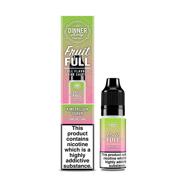 Dinner Lady Fruit Full Kiwi Passion Guava 5mg 10ml Nic Salt, Vape Auraa UK