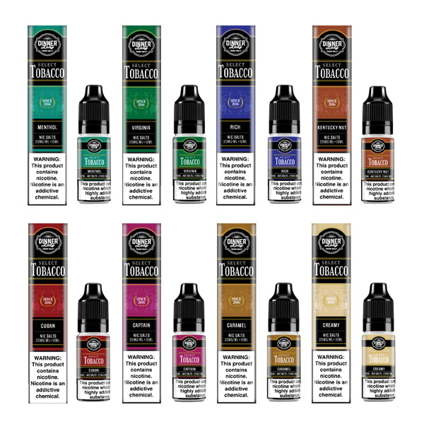 Dinner Lady Select Tobacco 20mg 10ml Nic Salt, Vape Auraa UK