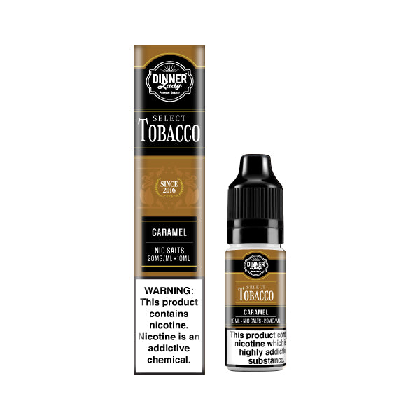 Dinner Lady Select Tobacco Caramel 20mg 10ml Nic Salt, Vape Auraa UK