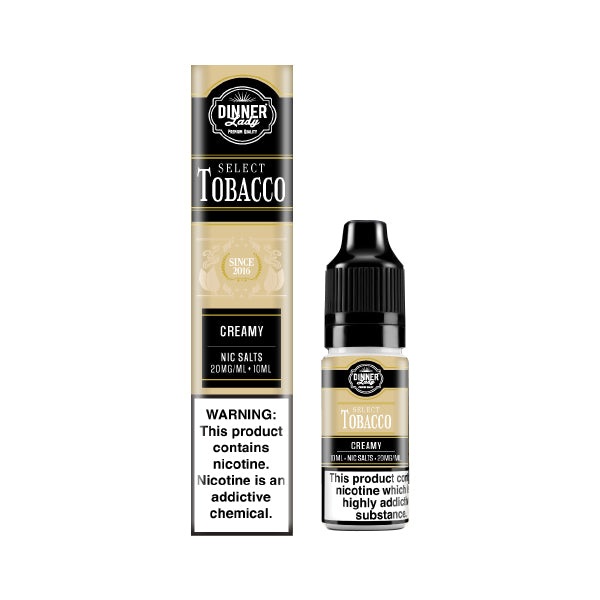 Dinner Lady Select Tobacco Creamy 10mg 10ml Nic Salt, Vape Auraa UK