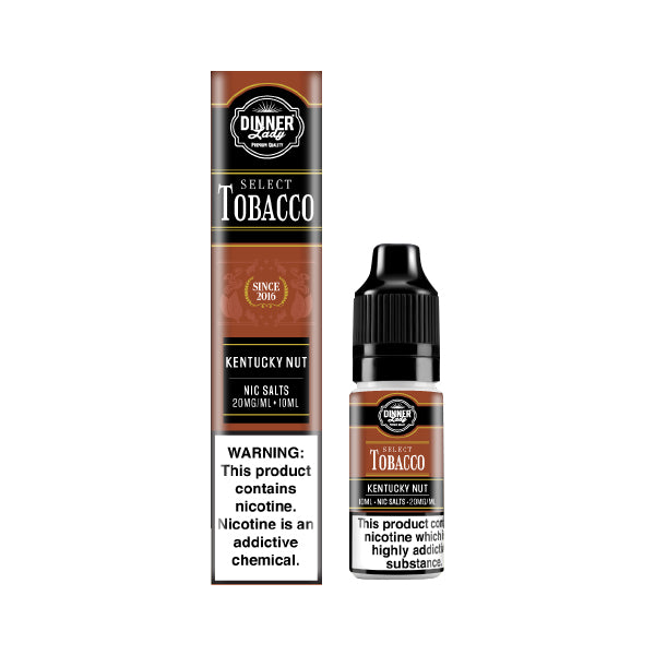 Dinner Lady Select Tobacco Kentucky Nut 10mg 10ml Nic Salt, Vape Auraa UK