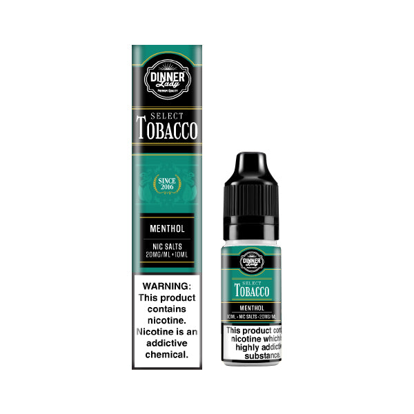Dinner Lady Select Tobacco Menthol 10mg 10ml Nic Salt, Vape Auraa UK