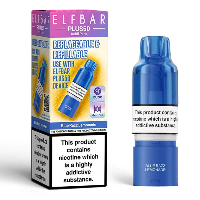 Elfbar Plus50 Prefilled Pods - 1PK-Blue Razz Lemonade