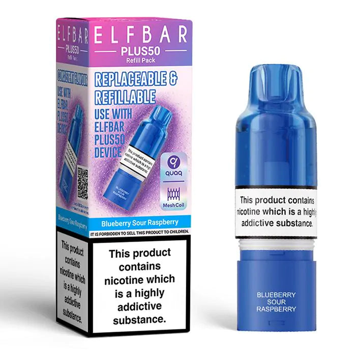 Elfbar Plus50 Prefilled Pods - 1PK-Blueberry Sour Raspberry