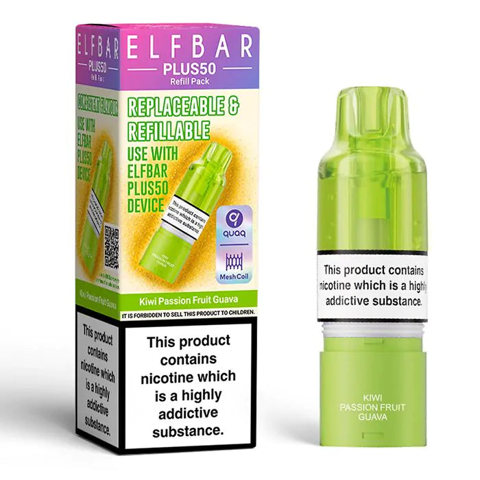 Elfbar Plus50 Prefilled Pods - 1PK-Kiwi Passion Fruit Guava